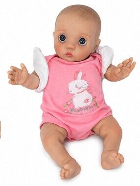 Reborn Baby Doll 15" Newborn Vinyl Limbs Cloth Body Lifelike Like New